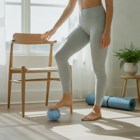 Balle de Massage Acrochorde — mise en situation (femme)