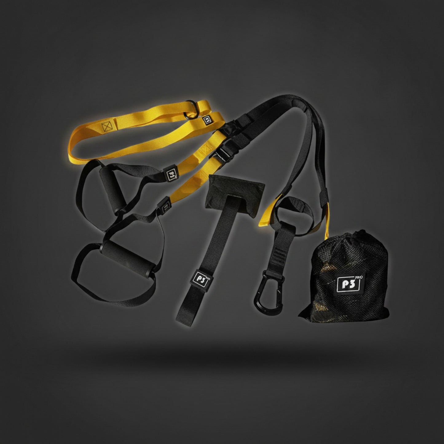 Sangles de Suspension Chrysopélée — kit p1 fixe — jaune