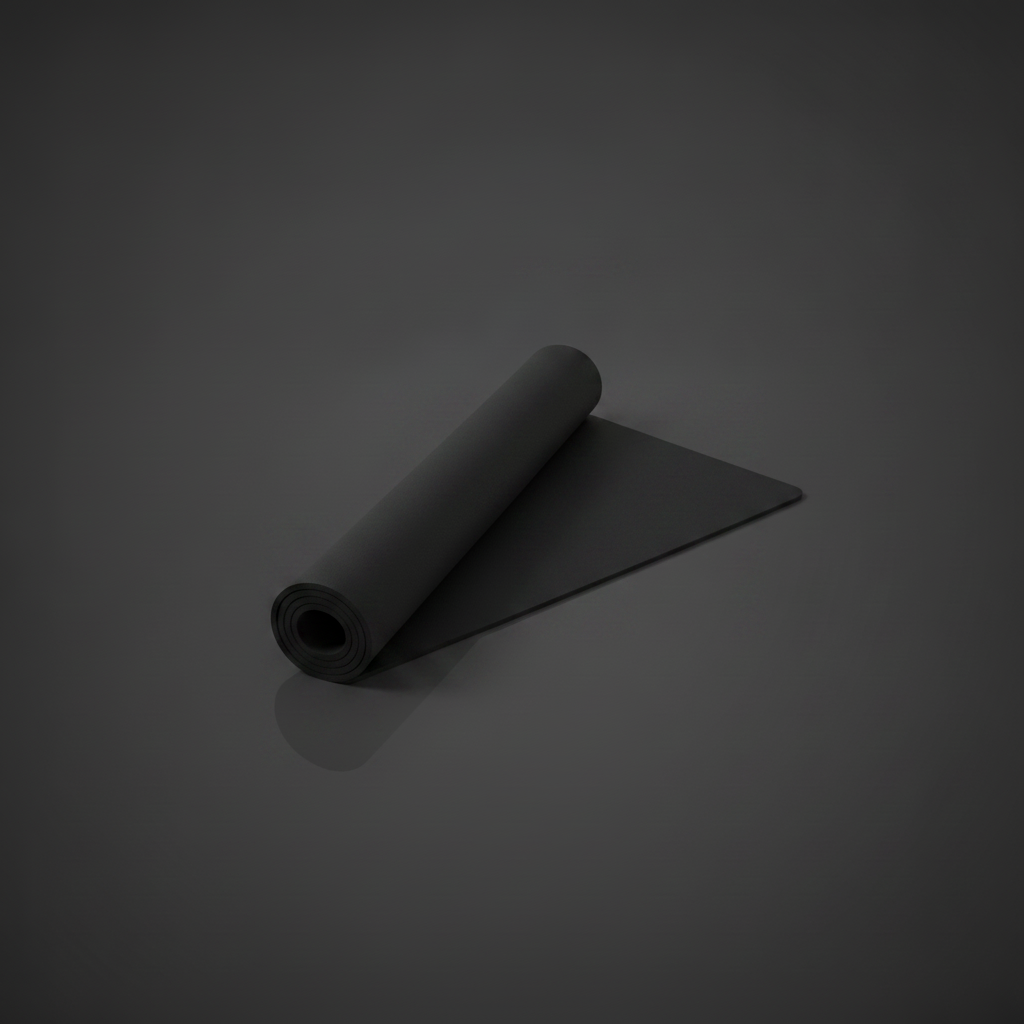 Tapis Fitness Yoga Haje — coloris noir mat