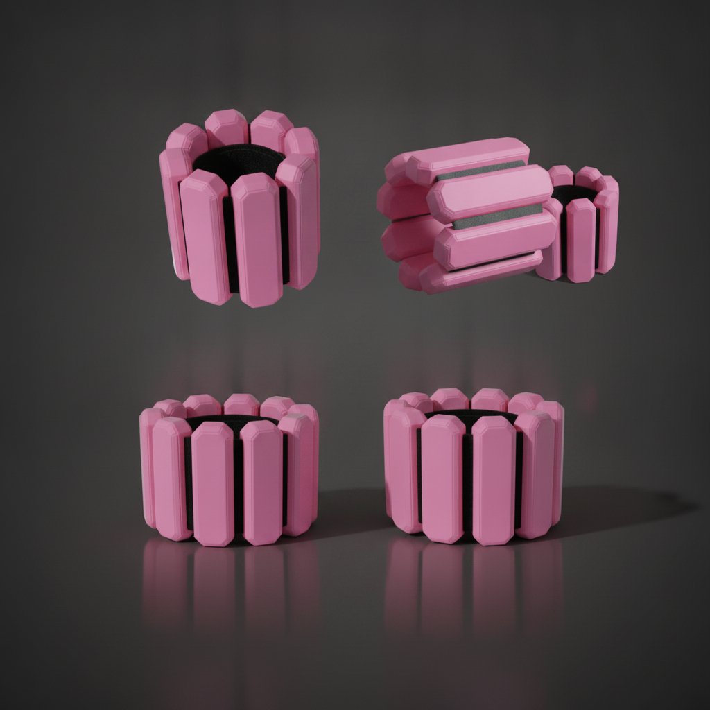 Bandes Lestées de Poignet & Cheville Natrix — coloris rose
