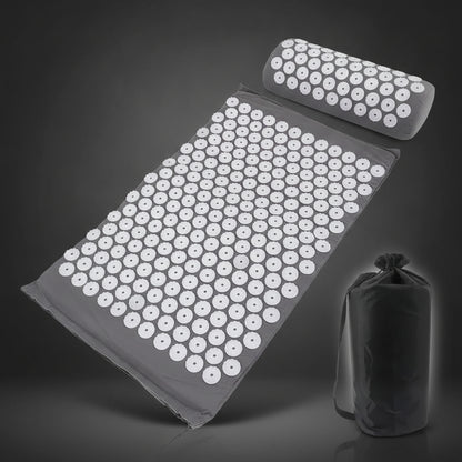 Tapis d'Acupression Xénopeltis — set + sac — gris