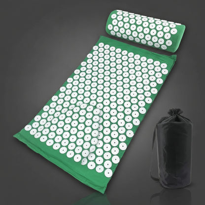 Tapis d'Acupression Xénopeltis — set + sac — vert