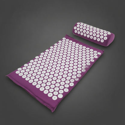 Tapis d'Acupression Xénopeltis — set tapis + coussin — violet